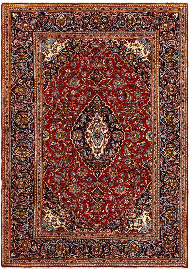 Detail image of 8' 1 x 10' 9 Kashan Wool Rug