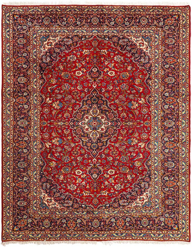 Detail image of 8' x 11' 9 Kashan Wool Rug