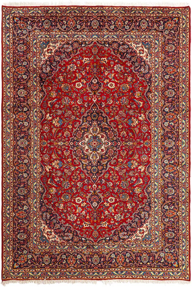 Detail image of 8' x 11' 9 Kashan Wool Rug