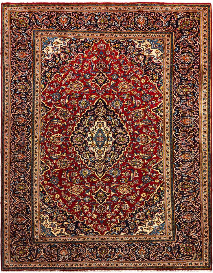 Detail image of 8' x 11' 2 Kashan Wool Rug