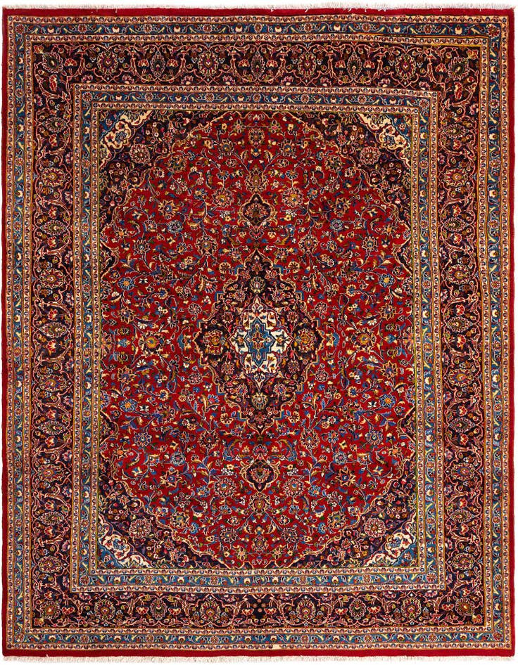 Detail image of 9' 10 x 12' 8 Kashan Wool Rug