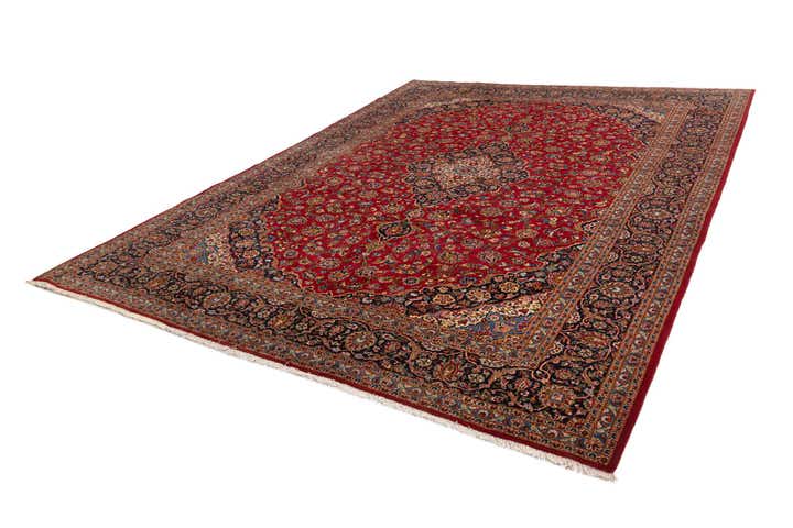 10' 6 x 13' 9 Kashan Wool Rug