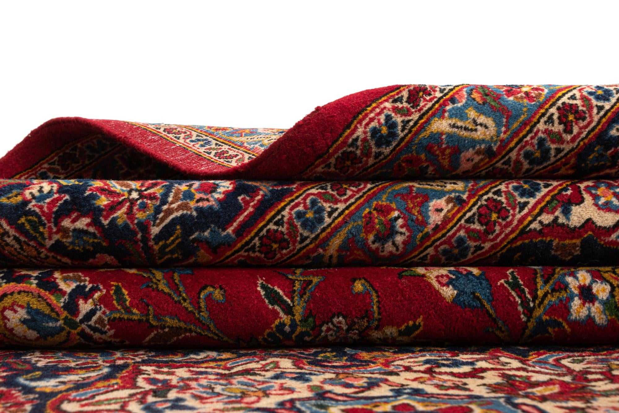 10' 6 x 13' 9 Kashan Wool Rug