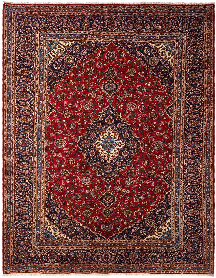 Detail image of 9' 9 x 14' Kashan Wool Rug
