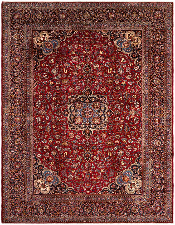 Detail image of 10' 1 x 13' 7 Kashan Wool Rug
