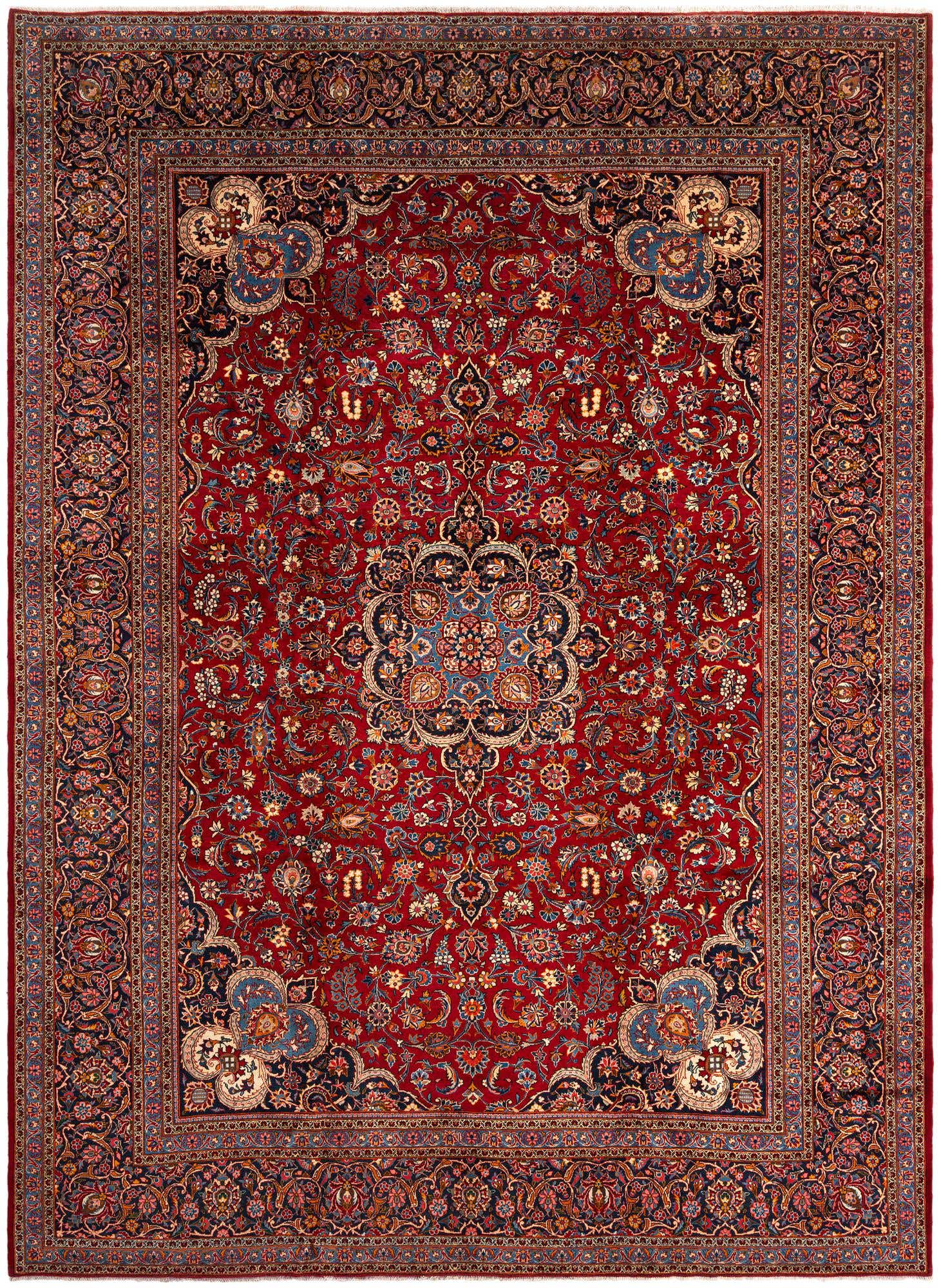 10' 1 x 13' 7 Kashan Wool Rug