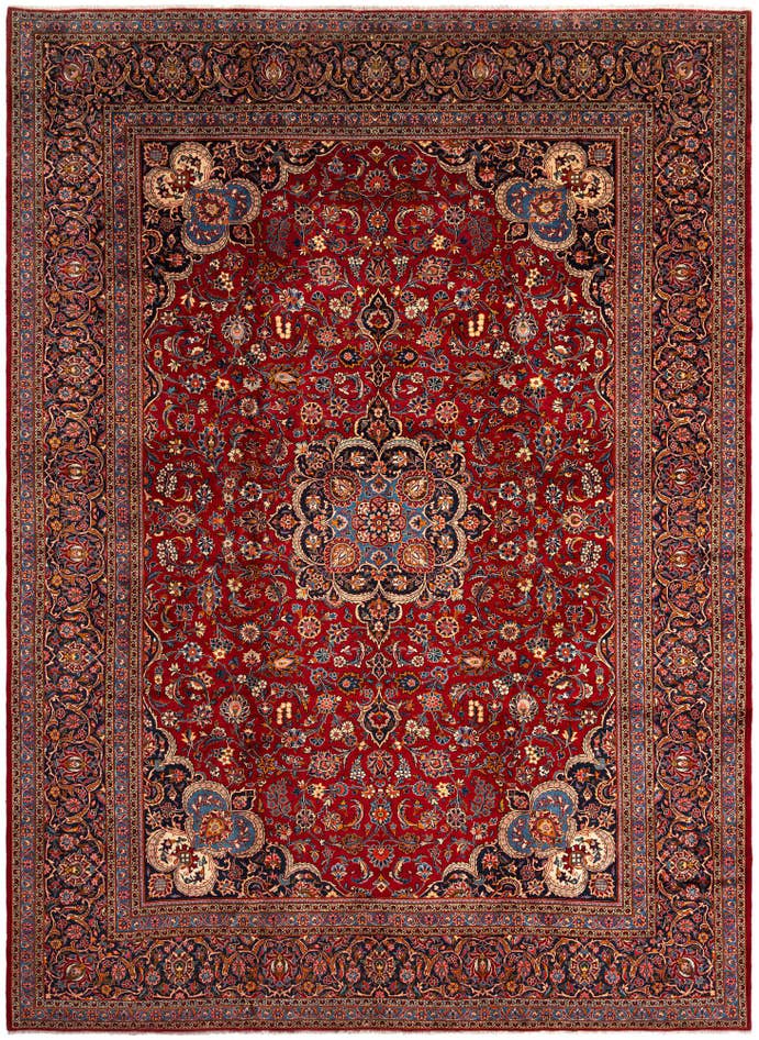 Detail image of 10' 1 x 13' 7 Kashan Wool Rug