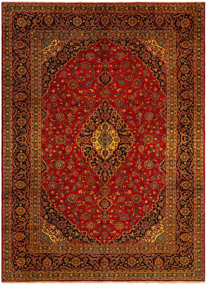 Detail image of 9' 9 x 13' 5 Kashan Wool Rug