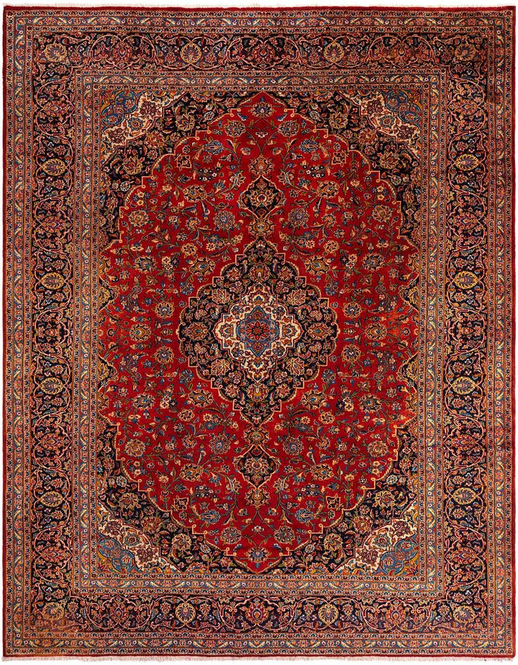 Detail image of 10' 7 x 14' 4 Kashan Wool Rug