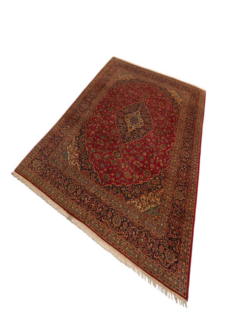 9' 9 x 12' 11 Kashan Wool Rug