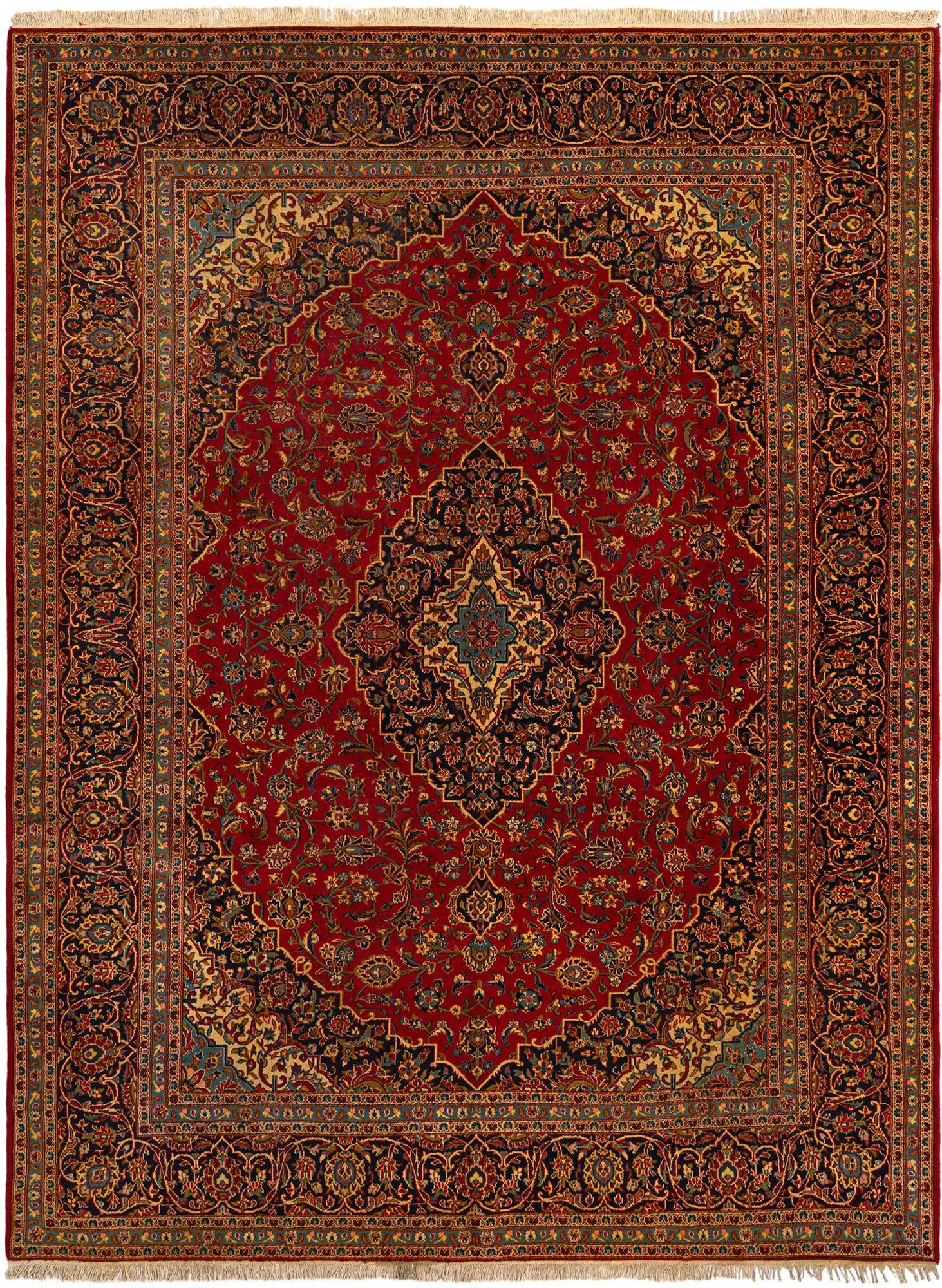 9' 9 x 12' 11 Kashan Wool Rug