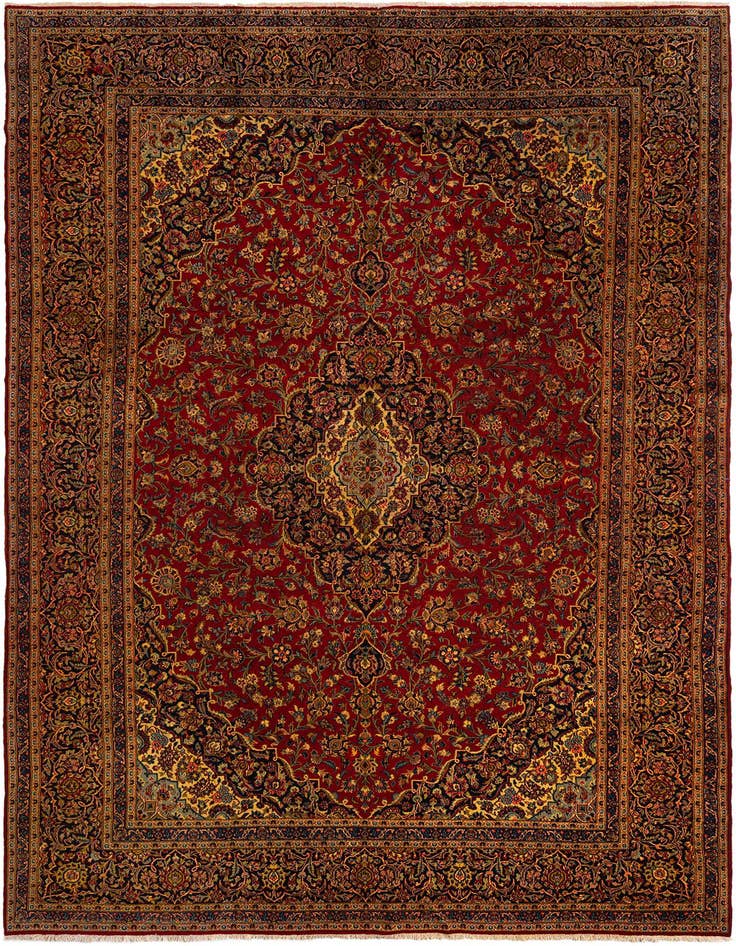 Detail image of 9' 9 x 15' 7 Kashan Wool Rug
