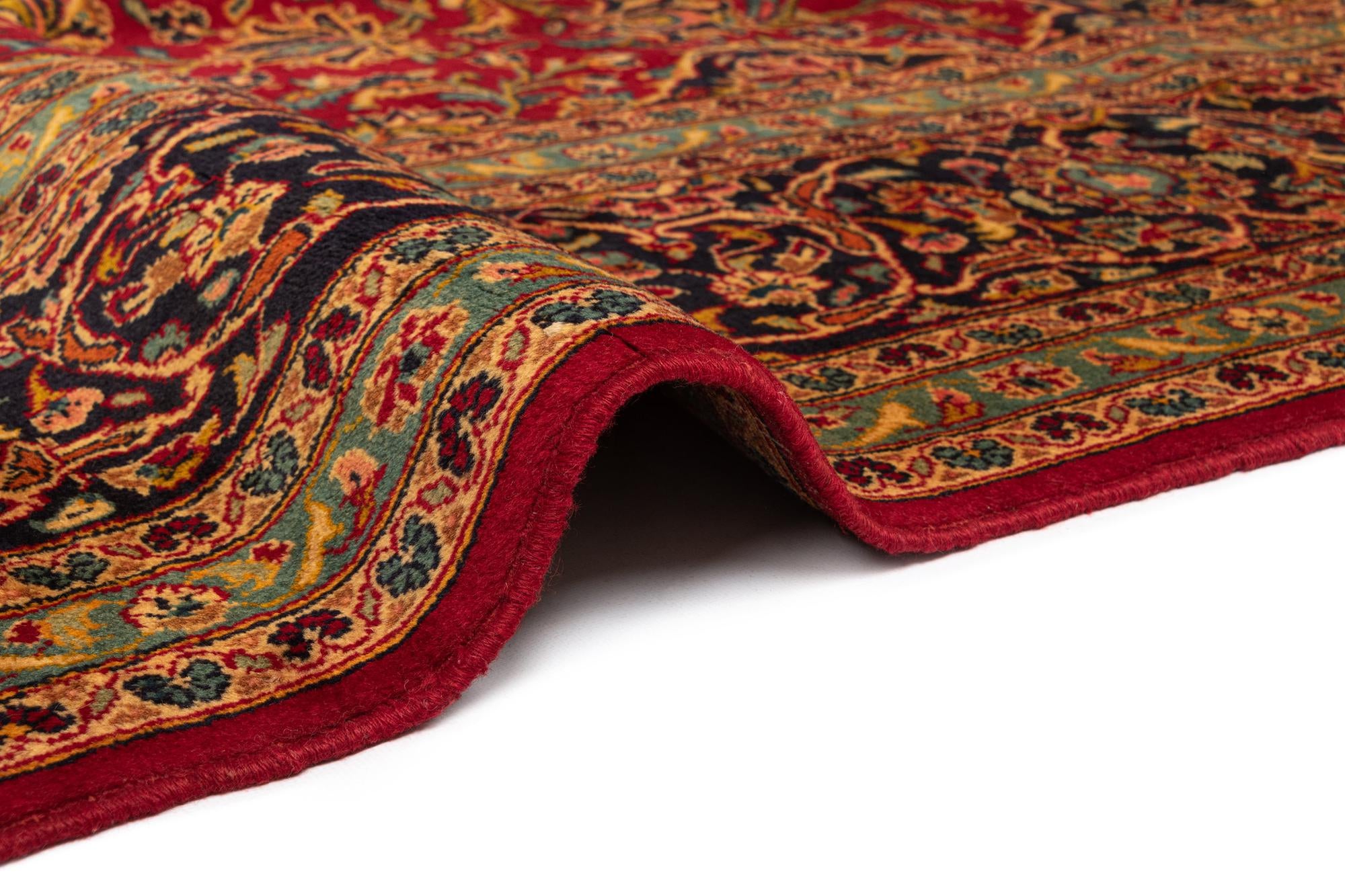 9' 7 x 12' 10 Kashan Wool Rug