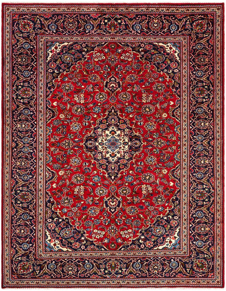 Detail image of 7' 11 x 10' 11 Kashan Wool Rug