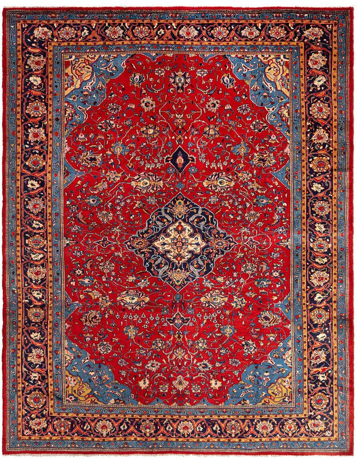 Detail image of 8' x 11' 5 Kashan Wool Rug