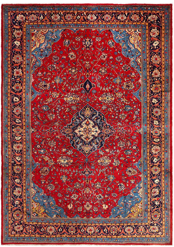 Detail image of 8' x 11' 5 Kashan Wool Rug