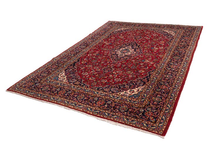 Detail image of 8' 1 x 11' 5 Kashan Wool Rug