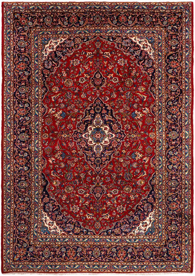 Detail image of 8' 1 x 11' 5 Kashan Wool Rug