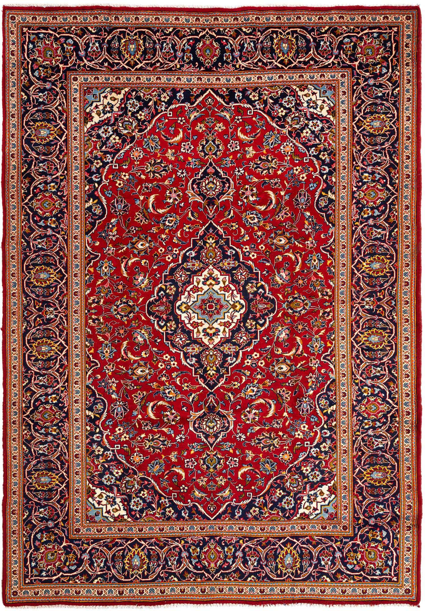8' x 11' 9 Kashan Wool Rug