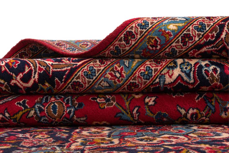 Detail image of 8' 1 x 11' 8 Kashan Wool Rug