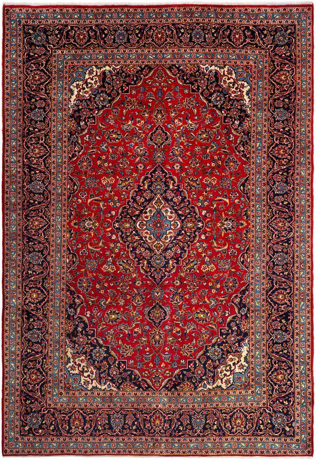 Detail image of 8' 1 x 11' 8 Kashan Wool Rug