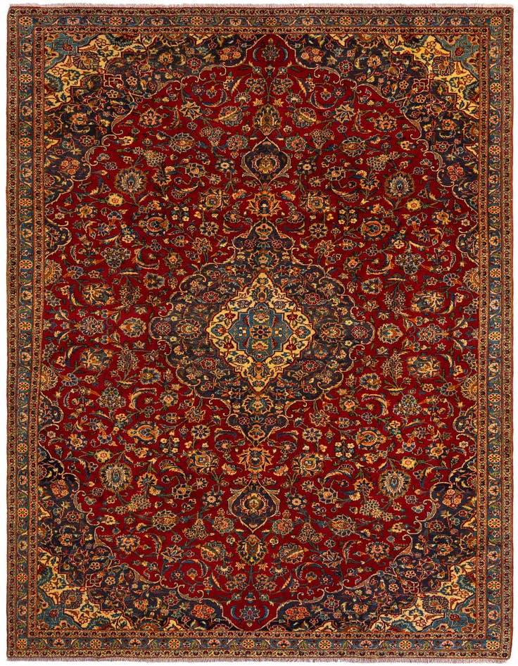 Detail image of 7' 1 x 12' 2 Kashan Wool Rug