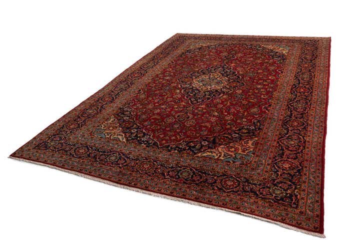 9' 8 x 13' 11 Kashan Wool Rug
