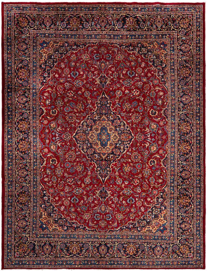 9' 9 x 12' 11 Kashan Wool Rug