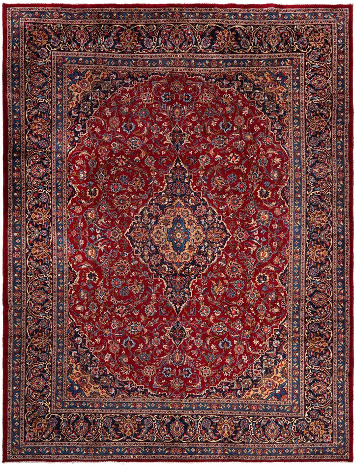 Detail image of 9' 9 x 12' 11 Kashan Wool Rug