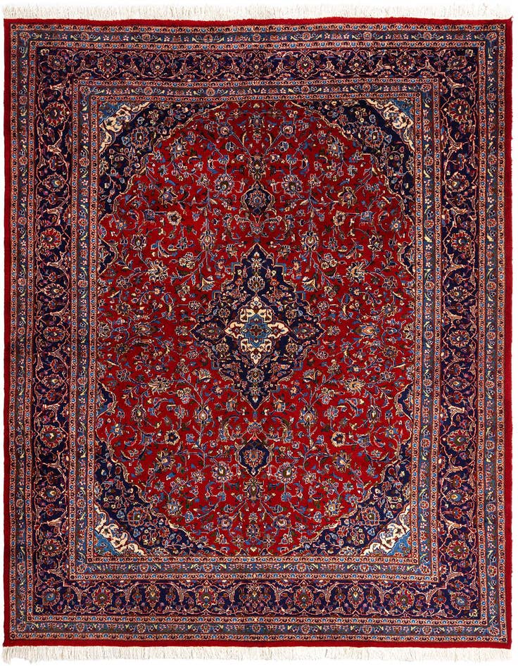 Detail image of 9' 9 x 13' Kashan Wool Rug