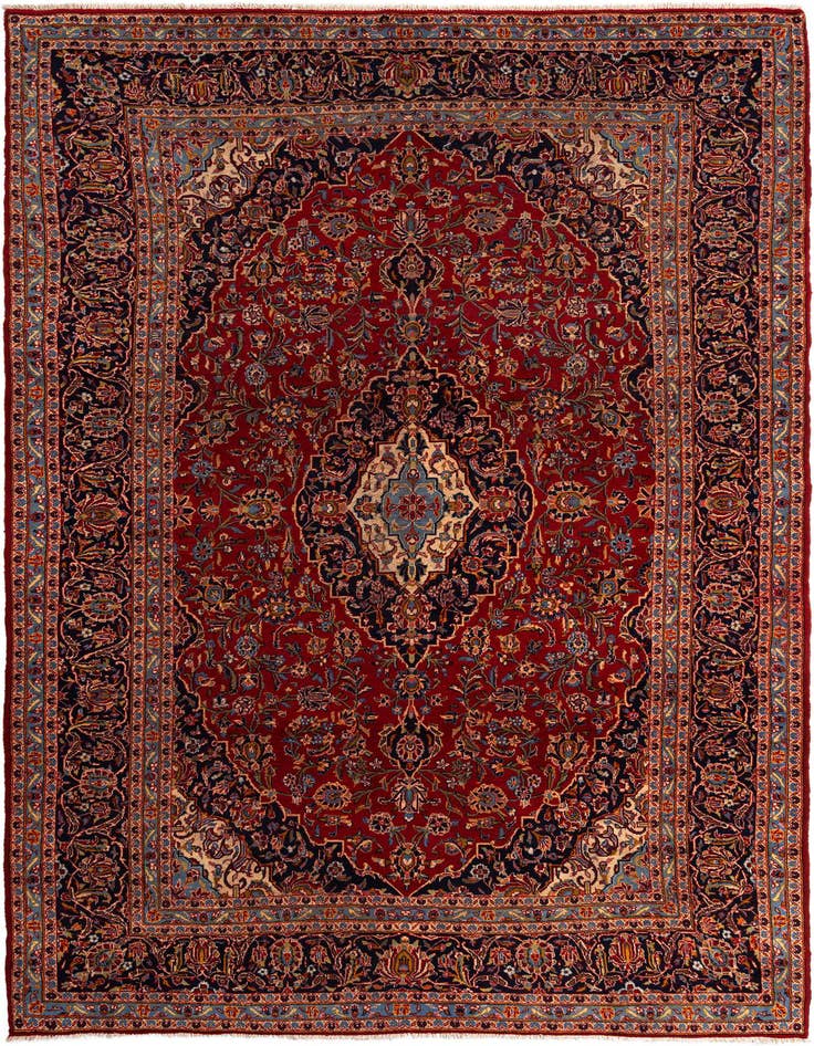 Detail image of 11' 11 x 13' 7 Kashan Wool Rug