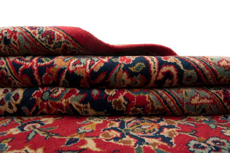 Detail image of 7' 9 x 11' Hand Knotted Kashan Persian Wool Rug