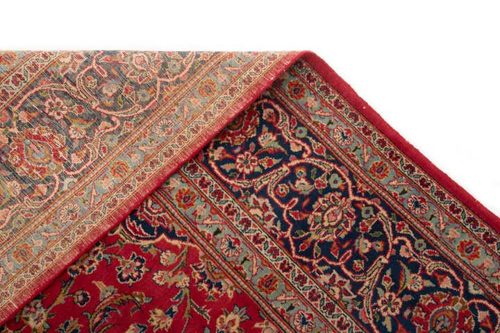 7' 9 x 11' Hand Knotted Kashan Persian Wool Rug