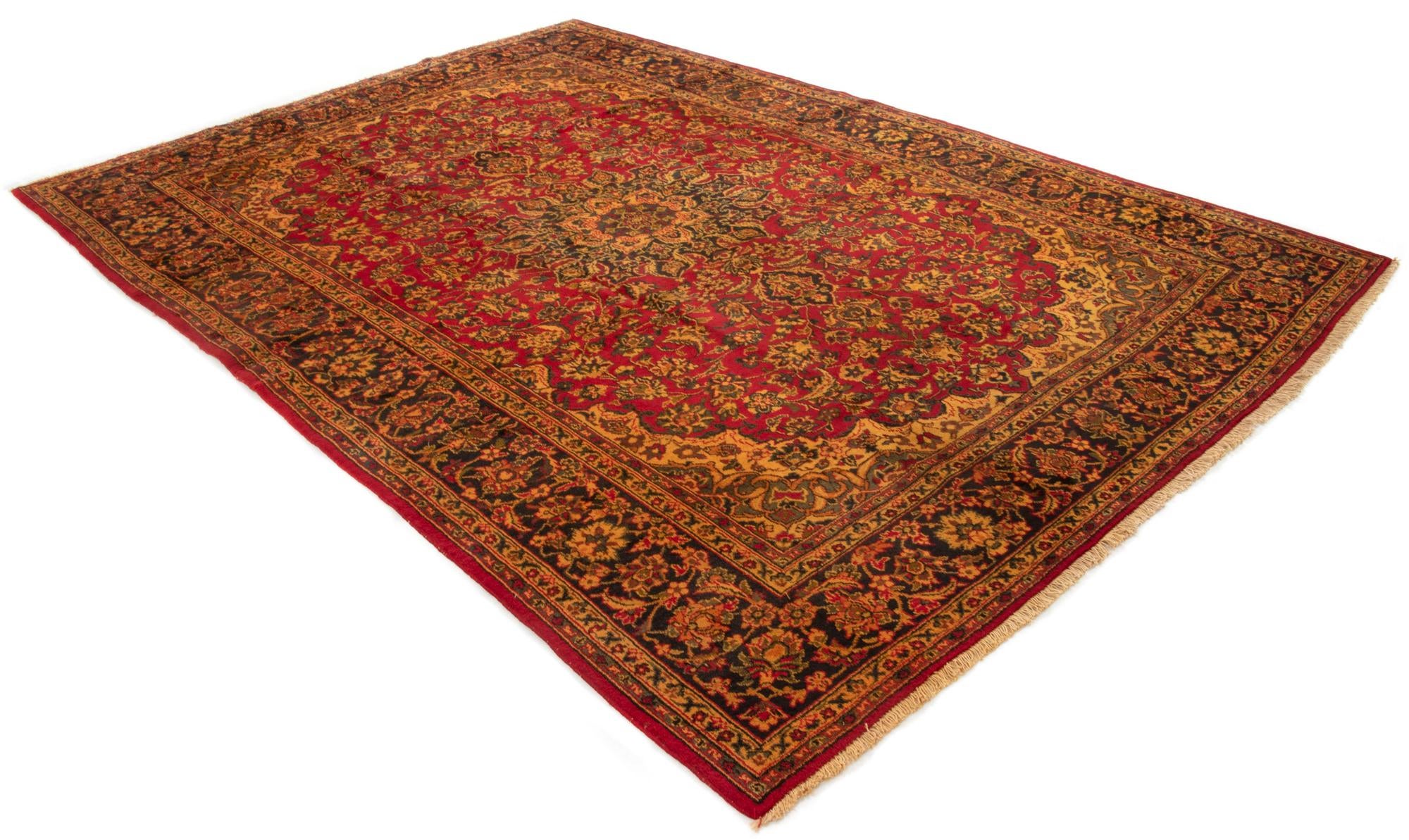 7' 10 x 11' 2 Hand Knotted Kashan Persian Wool Rug
