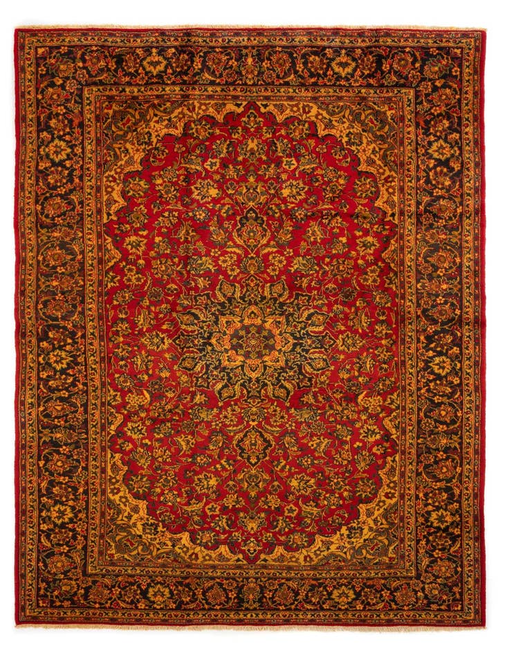 Detail image of 7' 10 x 11' 2 Hand Knotted Kashan Persian Wool Rug