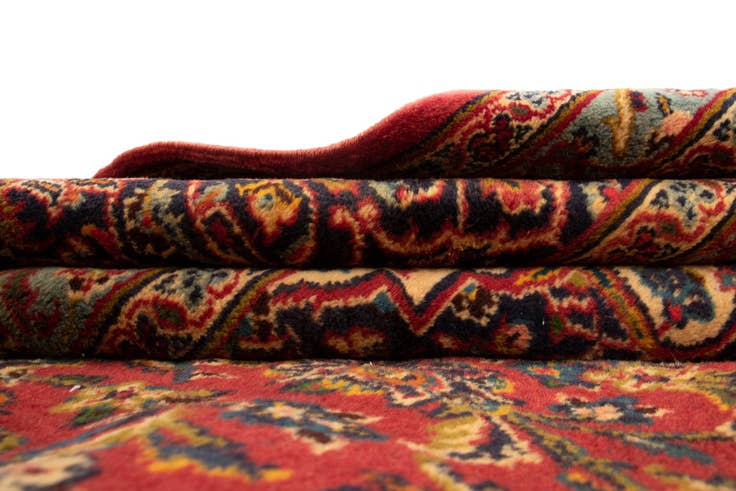 Detail image of 8' 1 x 11' 3 Hand Knotted Kashan Persian Wool Rug