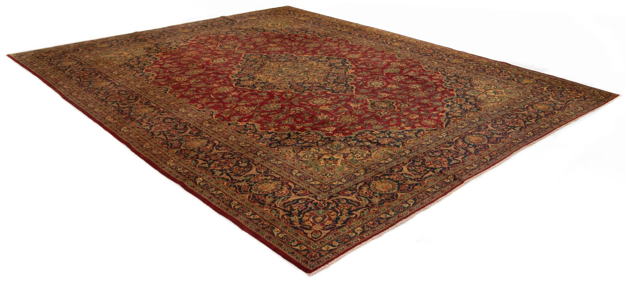 9' 8 x 12' 5 Kashan Wool Rug