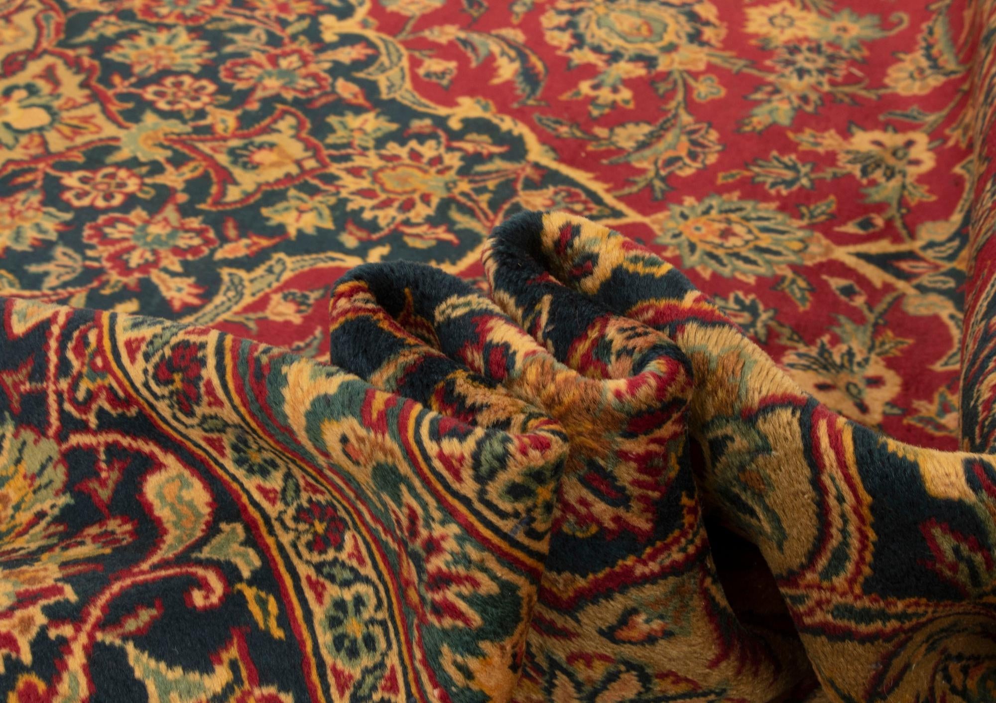 9' 8 x 12' 5 Kashan Wool Rug