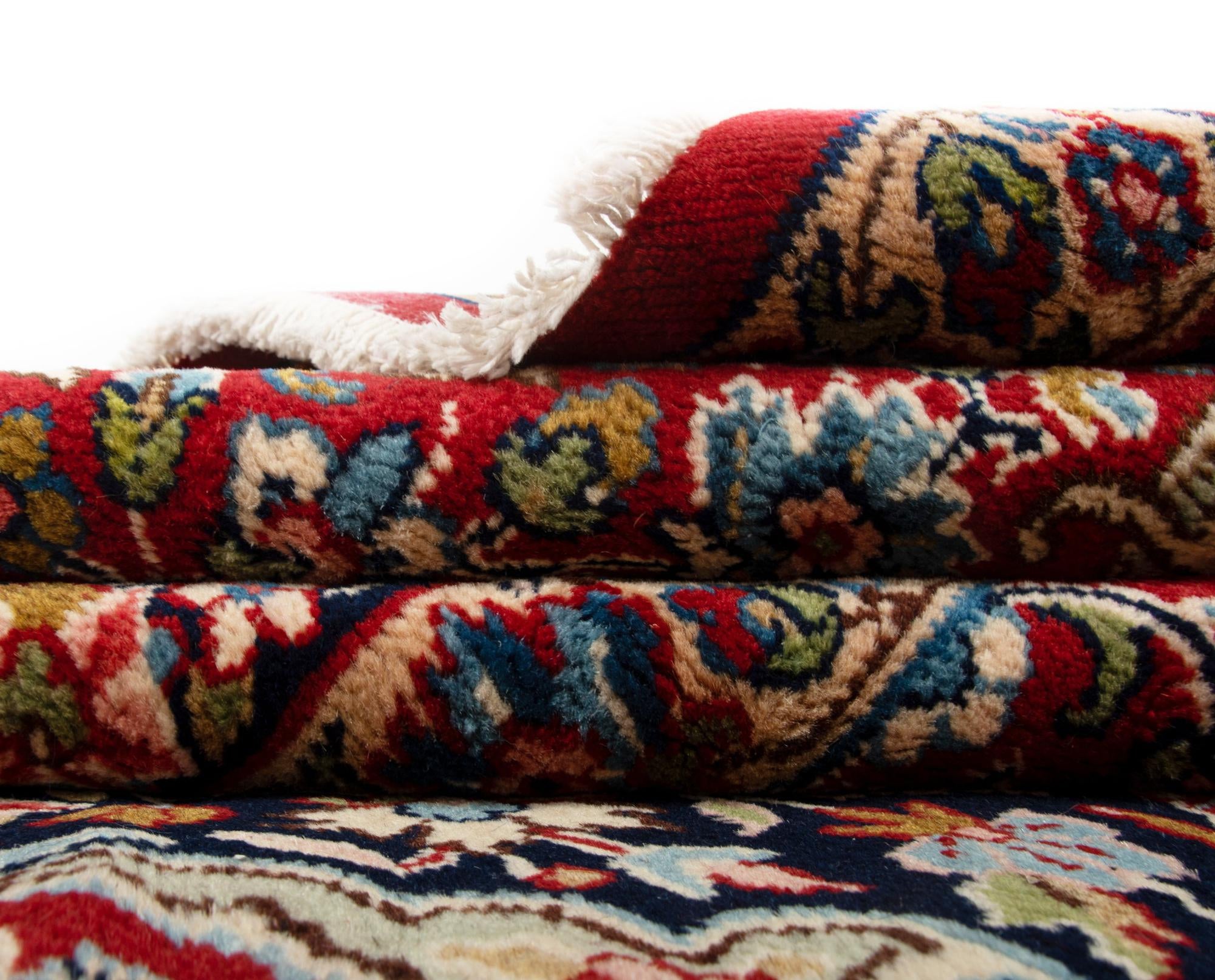 9' 10 x 14' 3 Hand Knotted Kashan Persian Wool Rug