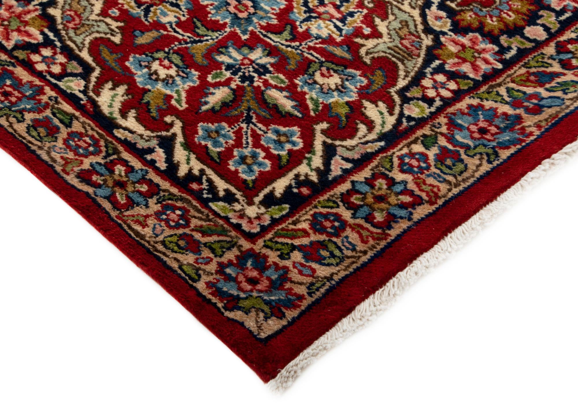 9' 10 x 14' 3 Hand Knotted Kashan Persian Wool Rug