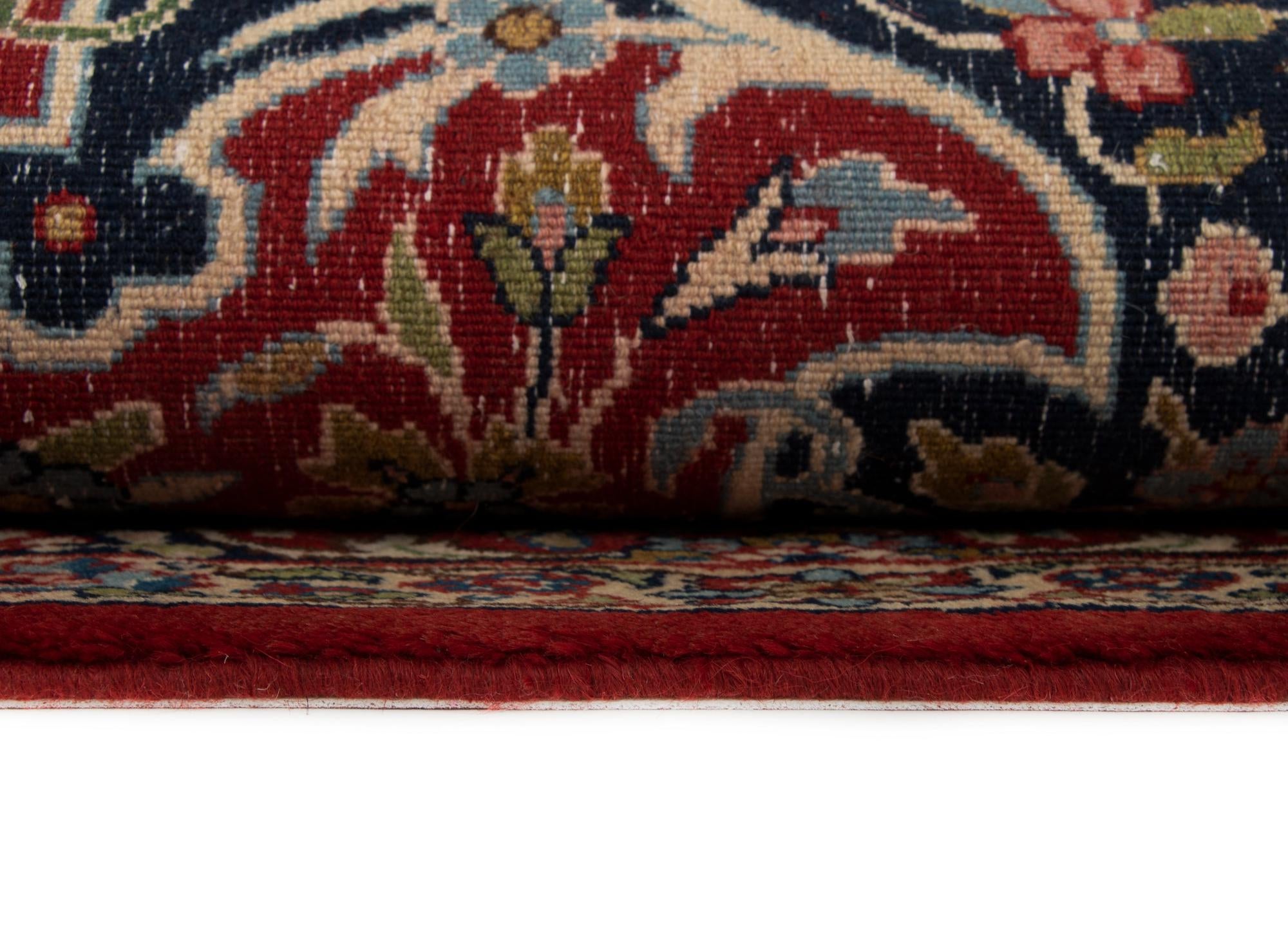 9' 10 x 14' 3 Hand Knotted Kashan Persian Wool Rug