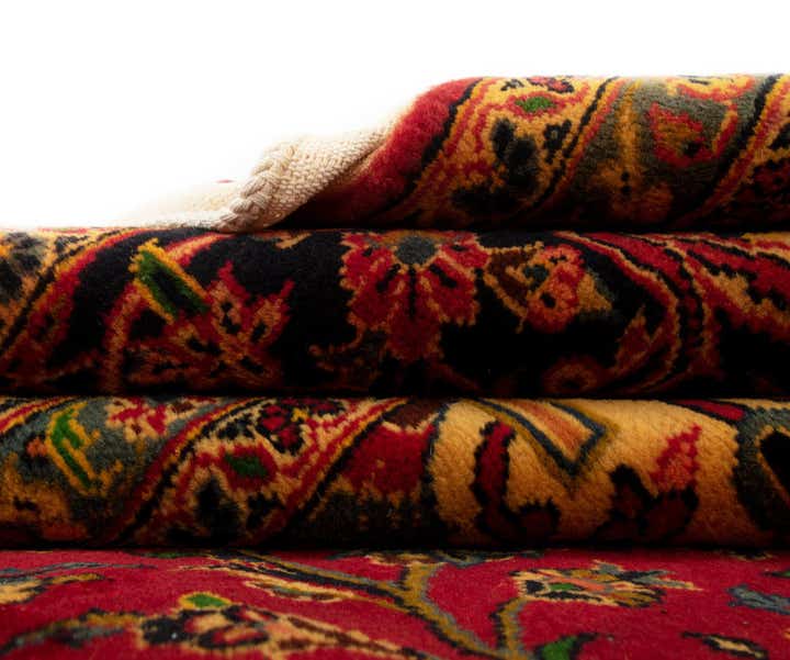 9' 7 x 12' 10 Hand Knotted Kashan Persian Wool Rug