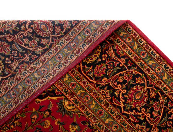 9' 7 x 12' 10 Hand Knotted Kashan Persian Wool Rug