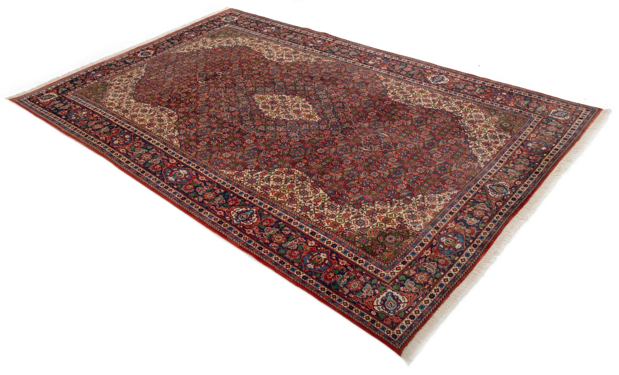 6' 11 x 10' 8 Hand Knotted Kashan Persian Wool Rug