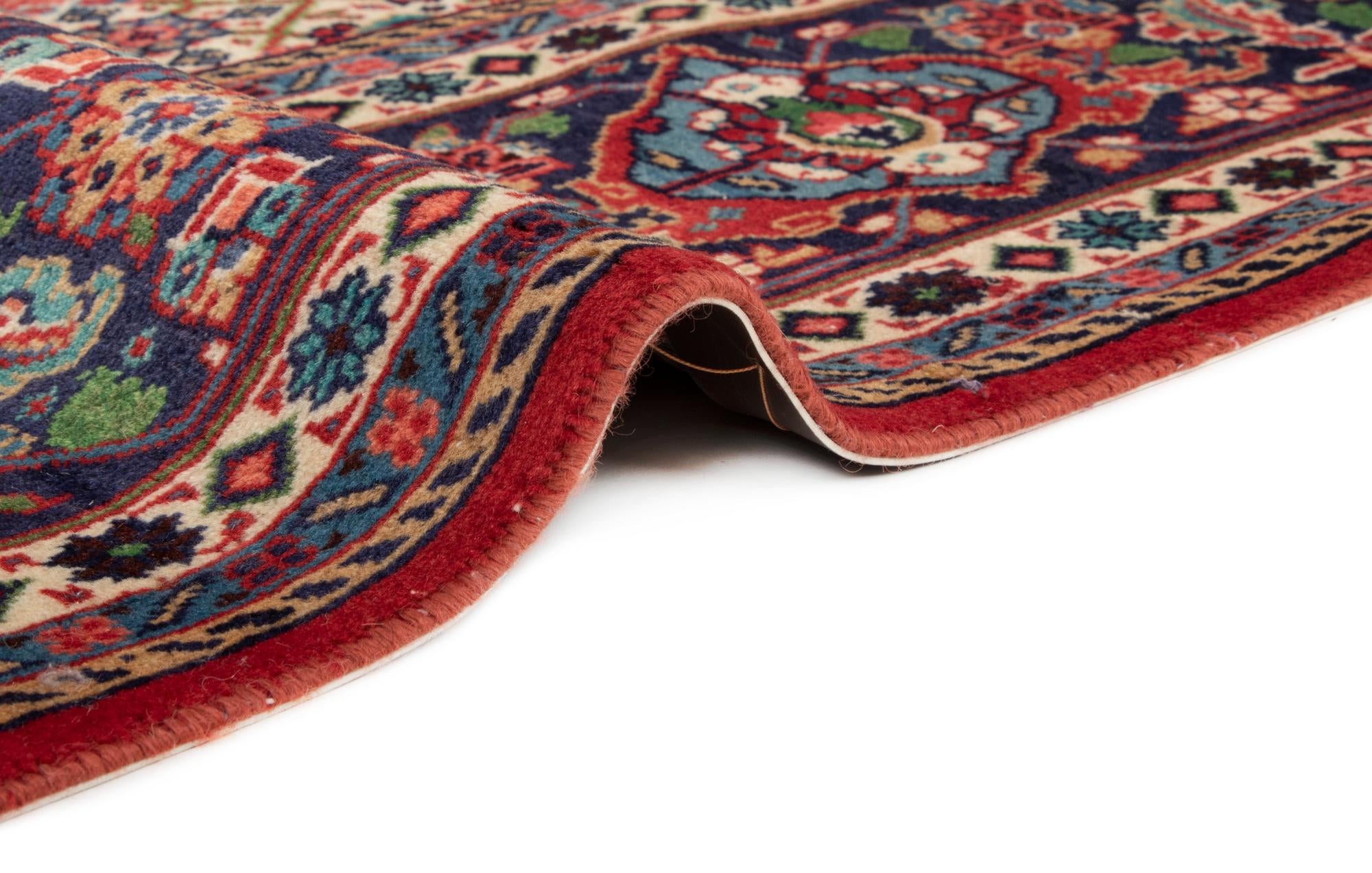 6' 11 x 10' 8 Hand Knotted Kashan Persian Wool Rug