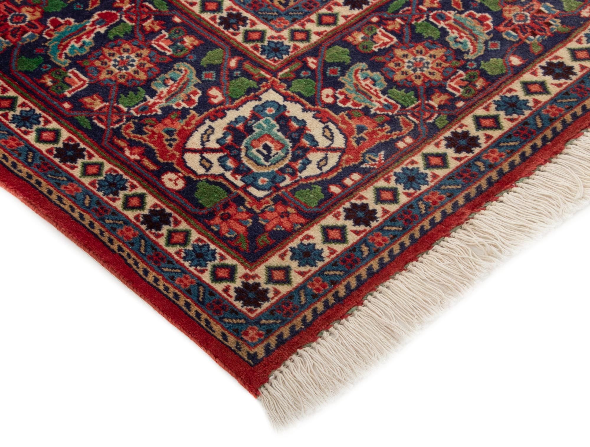 6' 11 x 10' 8 Hand Knotted Kashan Persian Wool Rug
