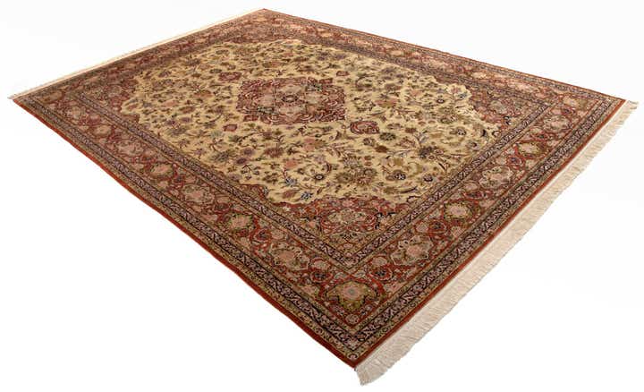 8' 6 x 11' 7 Hand Knotted Kashan Persian Rug