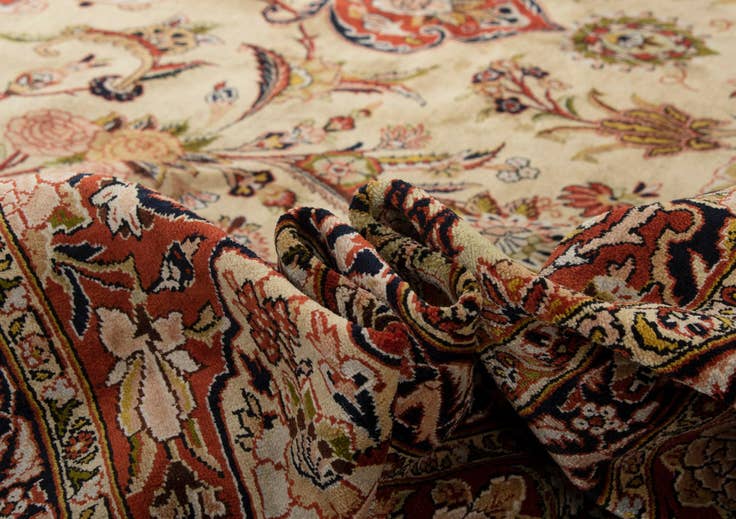 Detail image of 8' 6 x 11' 7 Hand Knotted Kashan Persian Rug