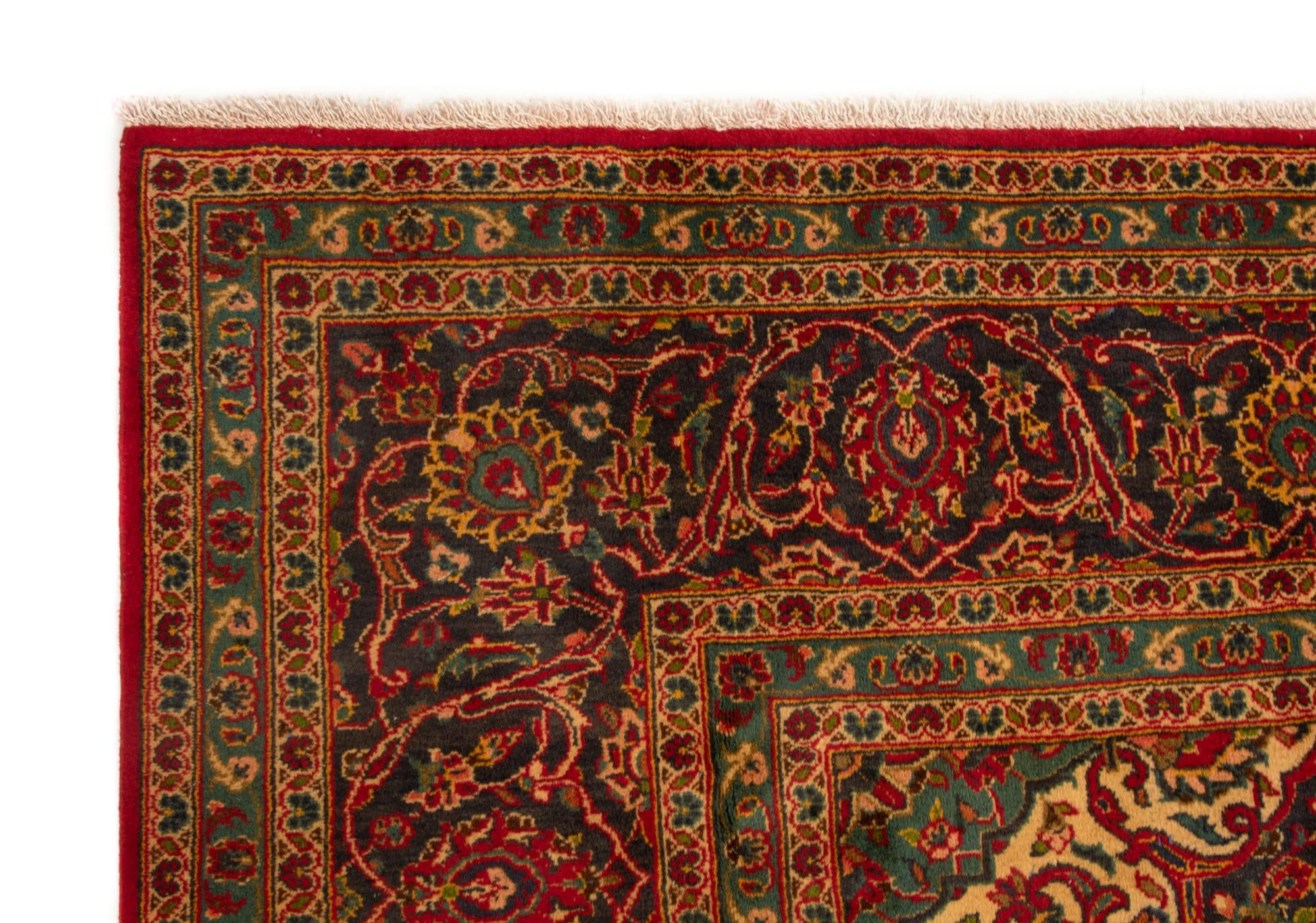 8' 3 x 11' 5 Hand Knotted Kashan Persian Wool Rug