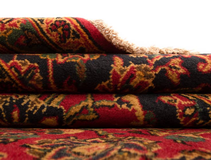 Detail image of 8' 1 x 11' 11 Hand Knotted Kashan Persian Wool Rug